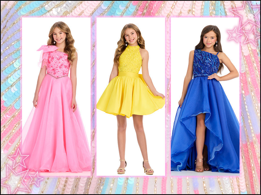 children's formal dresses near me Red Rhinestone V-neck Cold Shoulder Kids Formal Gown