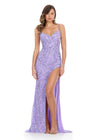 ASHLEYlauren 11819 - Lilac Beaded Stappy Evening Gown - Ashley Lauren Prom Dress