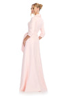 ASHLEYlauren 11876 - Baby Pink - Elegant Tuxedo Wrap Dress - Mother of The Bride
- Back View