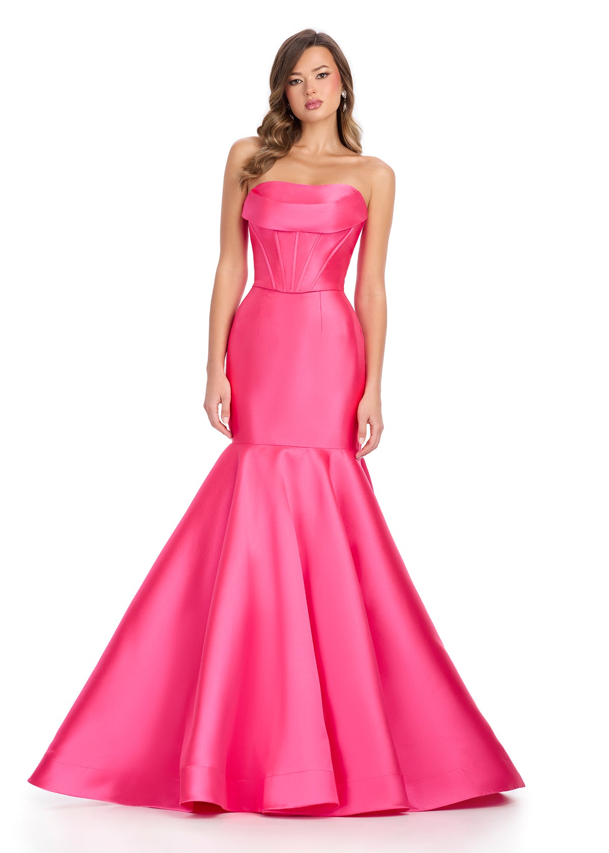 ASHLEYlauren 11908 Two-Piece Mikado Mermaid Gown