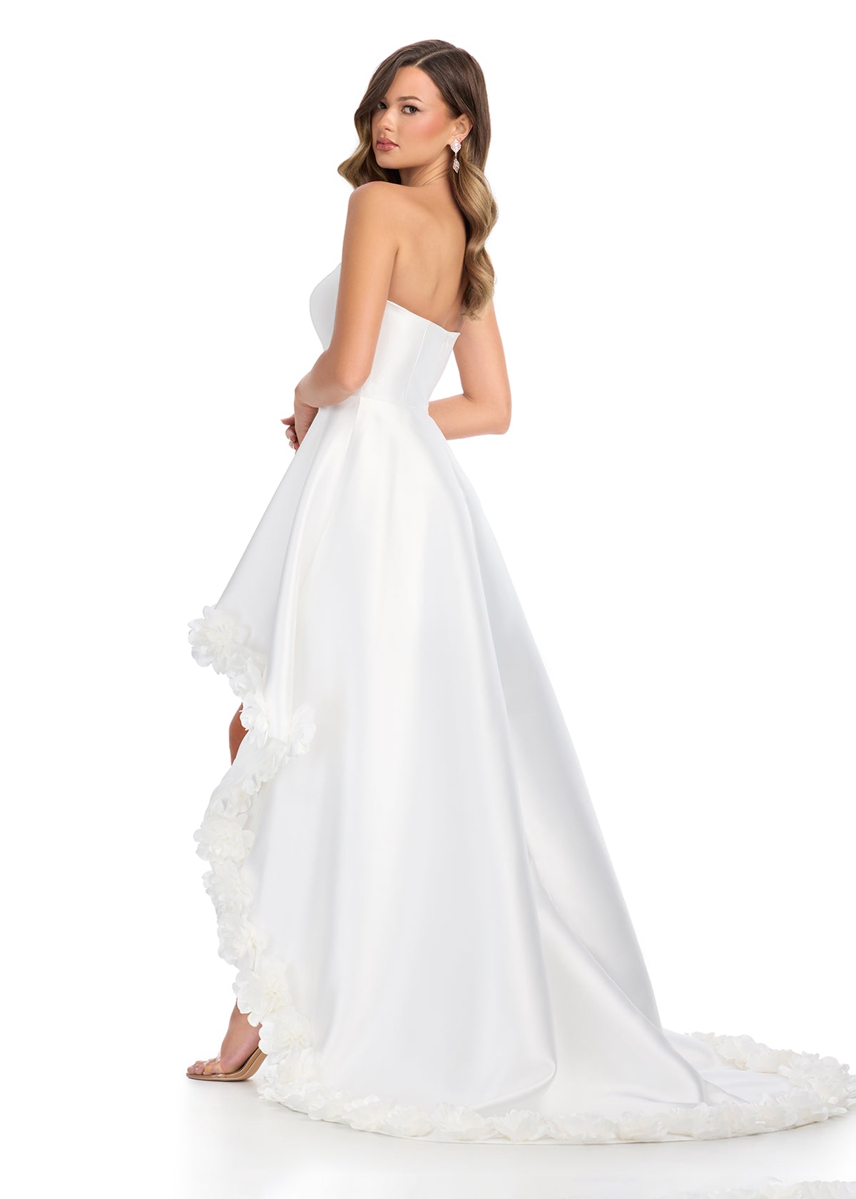 ASHLEYlauren 11970 Strapless Mikado High-Low Dress ASHLEYlauren 11970 Strapless Mikado High-Low Dress