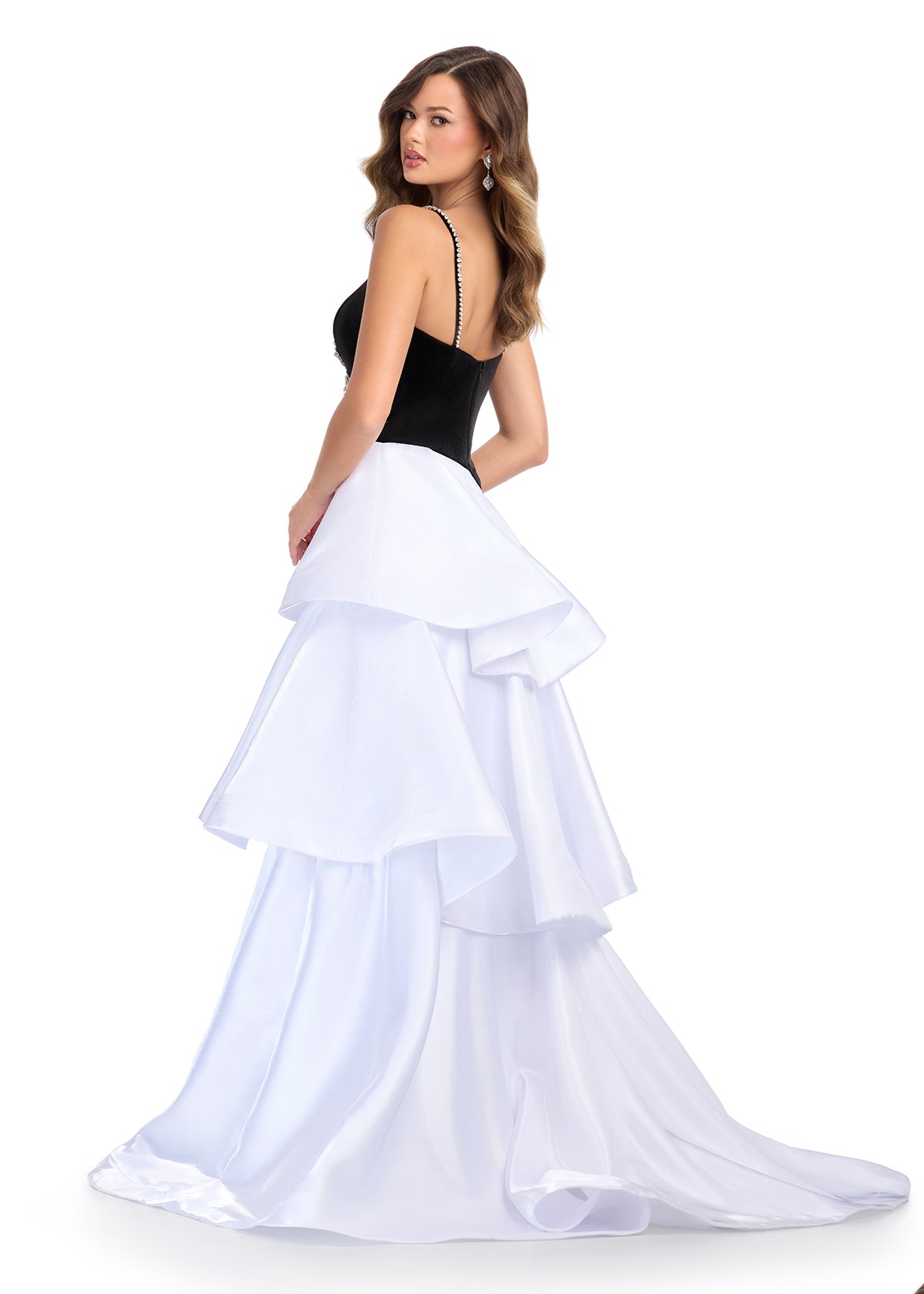 ASHLEYlauren 11974 Velvet Bodice Beaded Bow Ball Gown ASHLEYlauren 11974 Velvet Bodice Beaded Bow Ball Gown