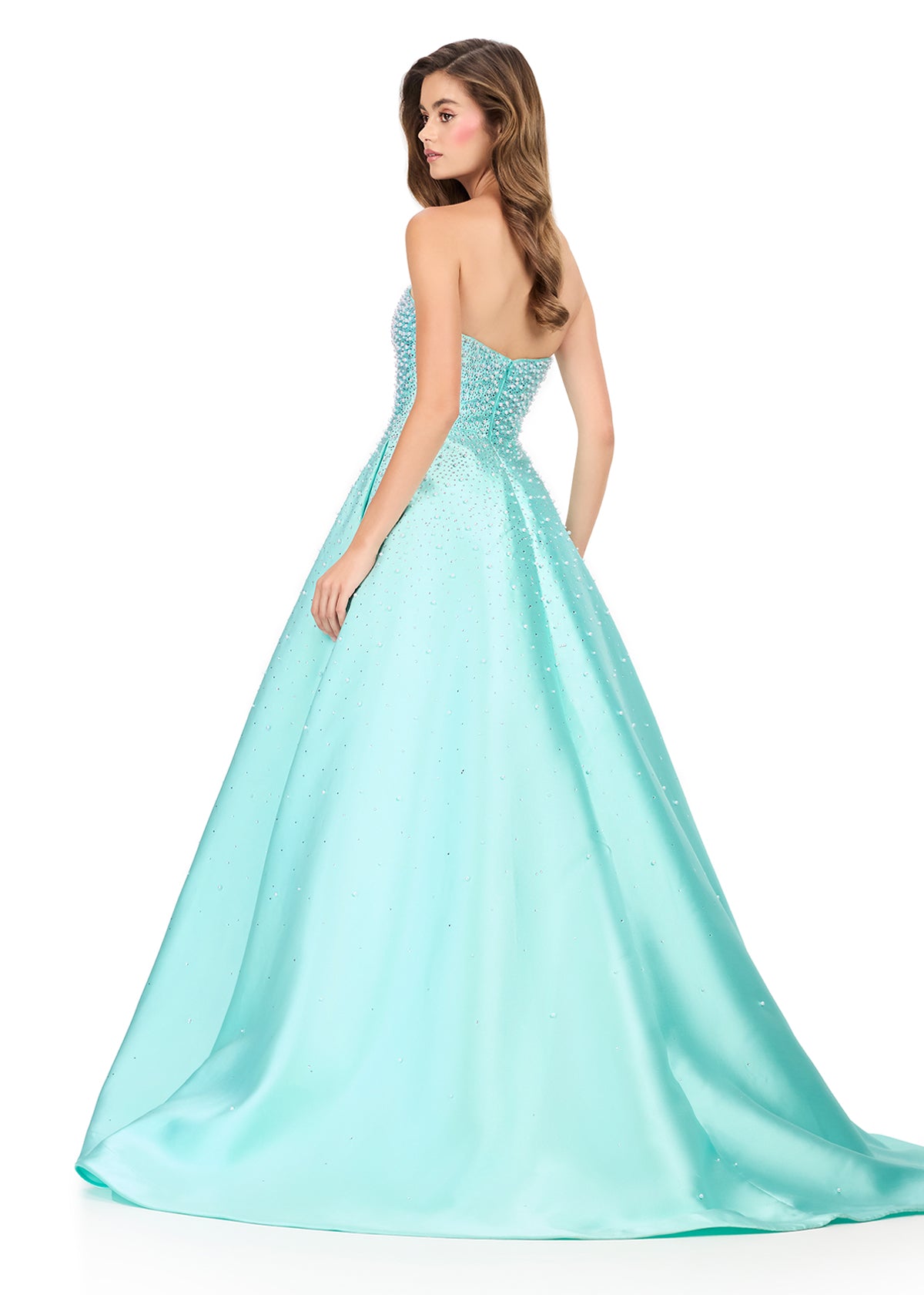 ASHLEYlauren Style 12192 - Strapless Mikado Gown with Crystal detail ASHLEYlauren Style 12192 - Strapless Mikado Gown with Crystal detail