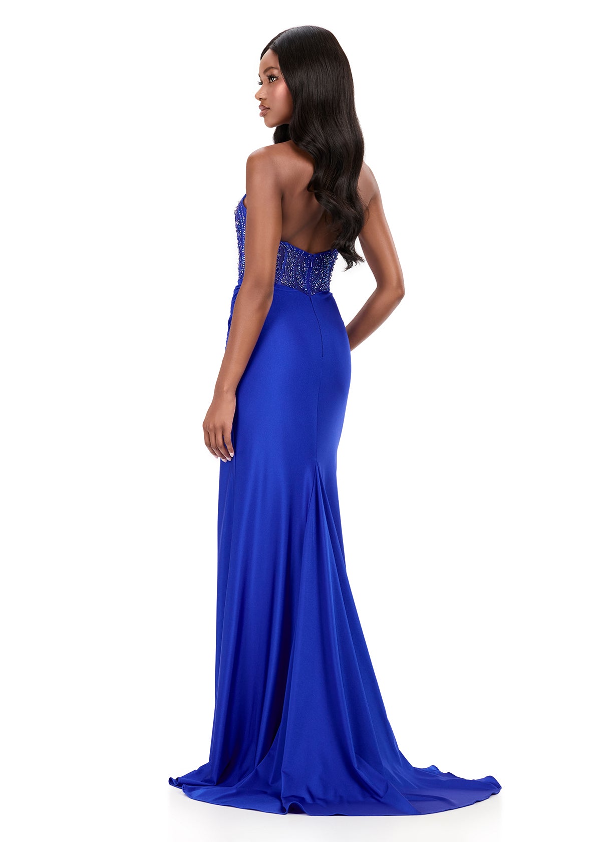 jersey blue dress ASHLEYlauren Style 12271
