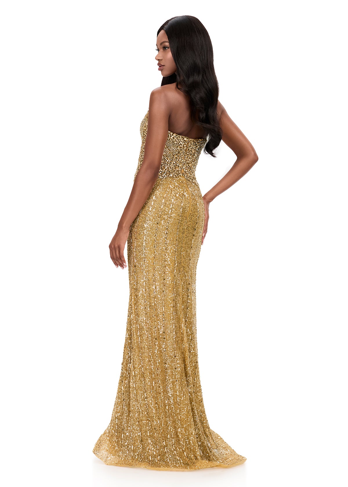 ASHLEYlauren Style 12273 - Beaded Dress with Sweetheart Neckline