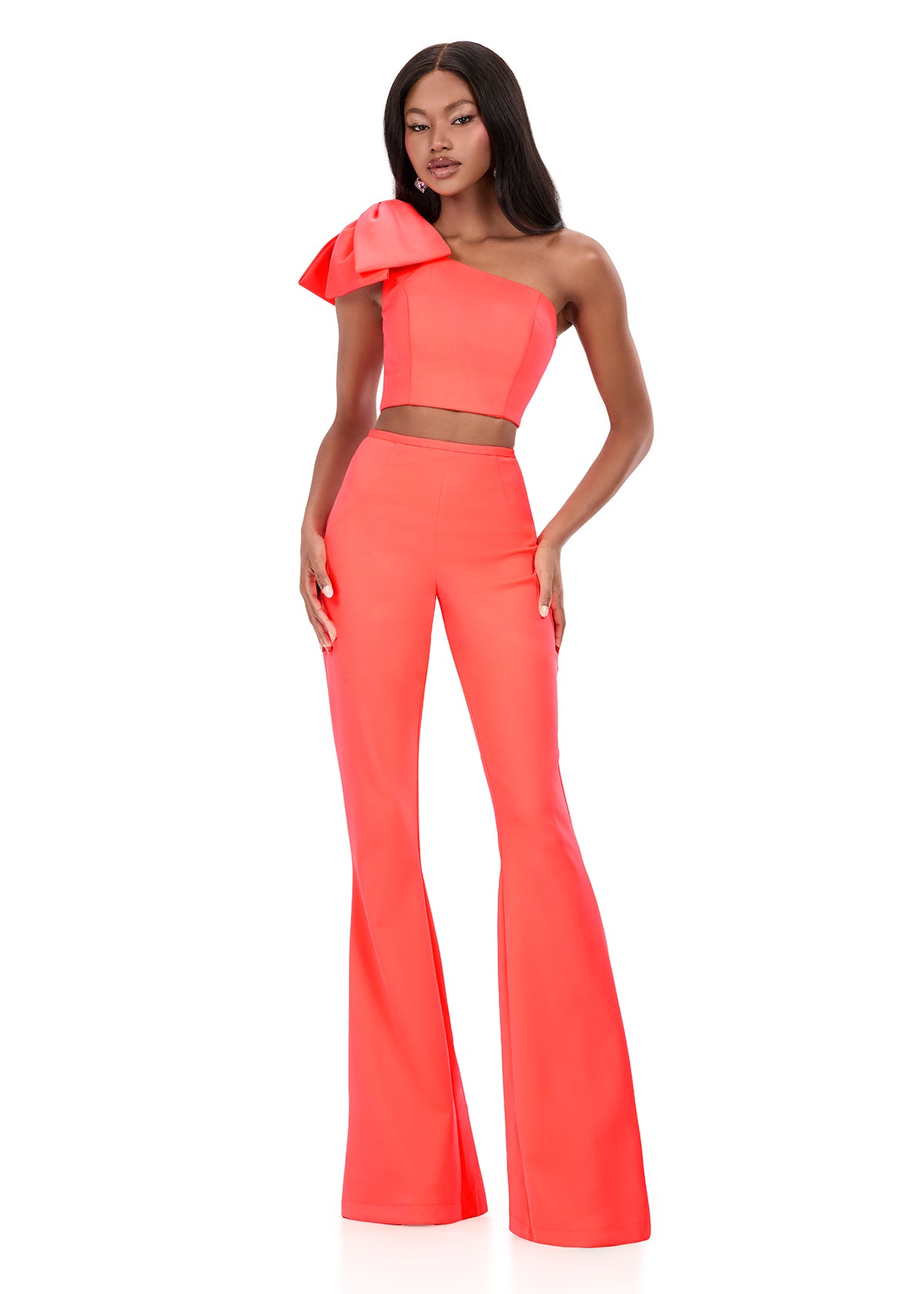 ローラアシュレイ ASHLEYlauren Style 12292 - Two-Piece Jumpsuit with Ruffle Detail