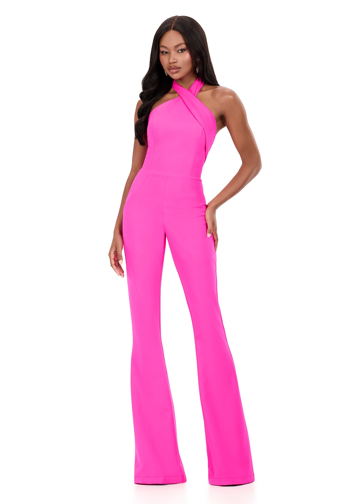 Another Fox セットアップ ASHLEYlauren Style 12302 - Pageant Jumpsuit with High Neckline