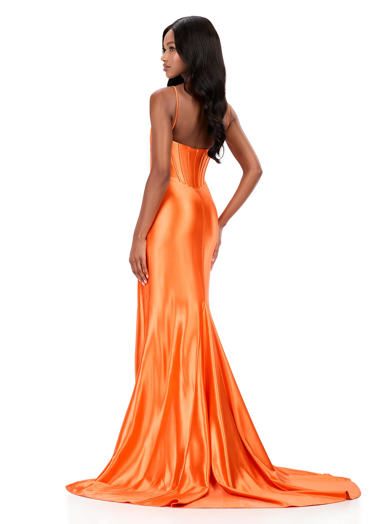 open lace back dress ASHLEYlauren Style 12303