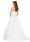 ASHLEYlauren 12395 Gown | Full length ball gown with one shoulder and elegant bow detail with elegant train
