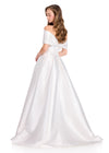 ASHLEYlauren 12402 Gown | Formal Ivory evening gown with elegant off the shoulder straps zip up back