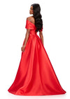 ASHLEYlauren 12403 Gown | Off the shoulder stunning full length ball gown zip up back