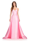 ASHLEYlauren 12430 Gown | Light pink elegant evening gown with beautiful overskirt