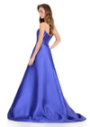 ASHLEYlauren 12431 Gown | Elegant full length strapless gown with beautiful overskirt