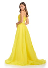 Back - Elevate your look with this stunning layered organza overskirt featuring a structured wire hem and a sweeping train. The perfect statement piece to add flair to any dress, romper, bodysuit, or jumpsuit.