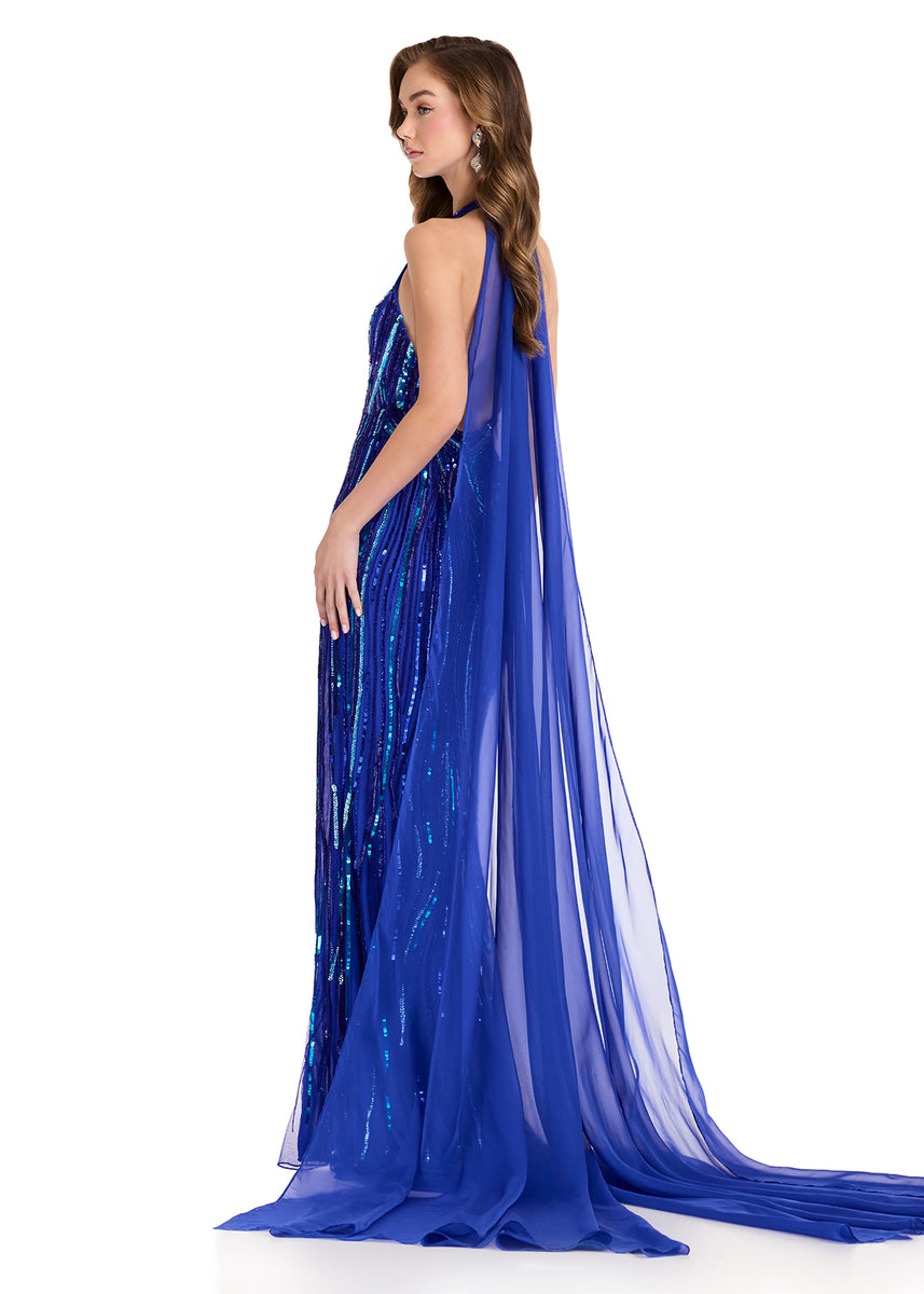 ASHLEYlauren 1869 Chiffon Fly Away Cape