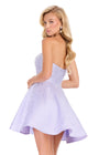 ASHLEYlauren 40043 Gown | Lilac beaded cocktail dress a line strapless