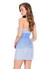ASHLEYlauren 40077 Gown | Sky Ombre strapless flattering sweetheart neckline beaded cocktail dress with statement bow