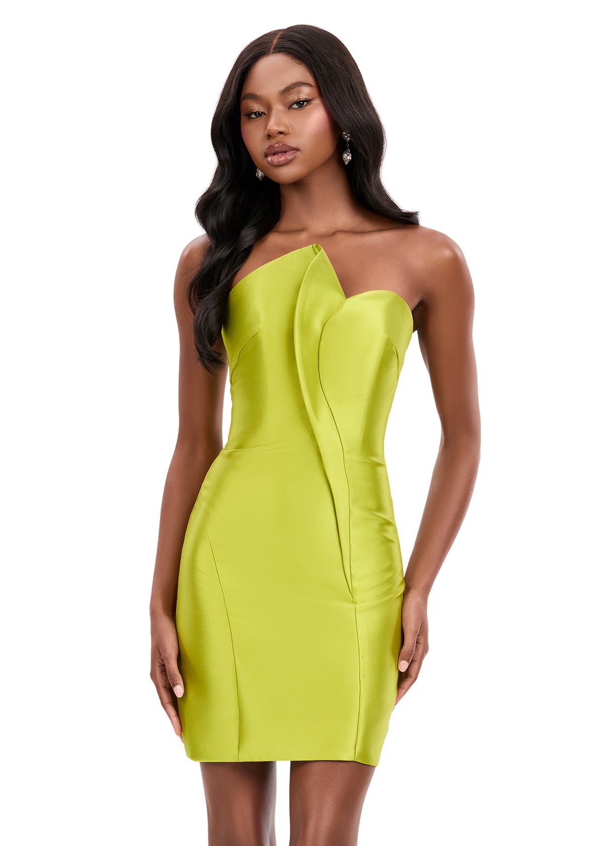 ASHLEYlauren Style 4973 Strapless Mikado Mini Dress