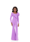 ASHLEYlauren 8327 | Orchid pageant jumpsuit with sleek fit and modern silhouette