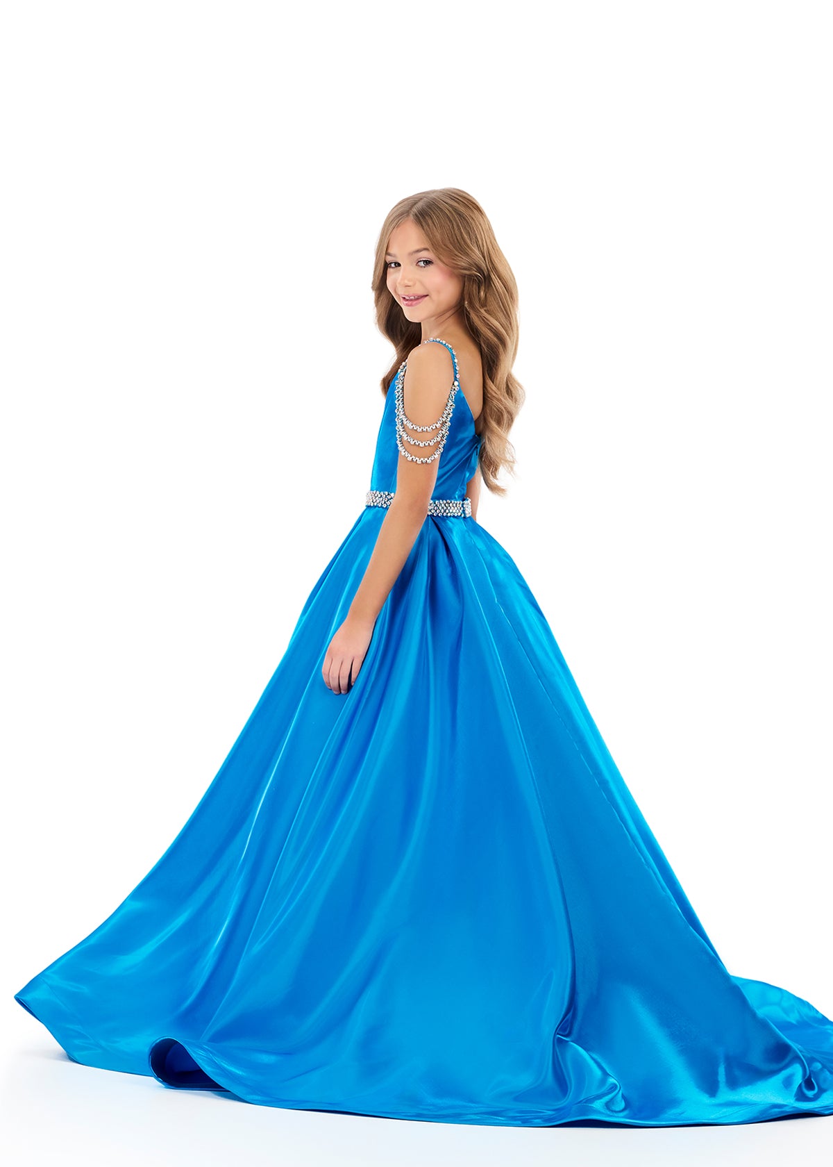 ASHLEYlauren Style 8333 Satin Kids Pageant Dress ASHLEYlauren Style 8333 Satin Kids Pageant Dress