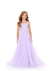 ASHLEYlauren 8335 | Lilac kids pageant gown with voluminous skirt and structured bodice