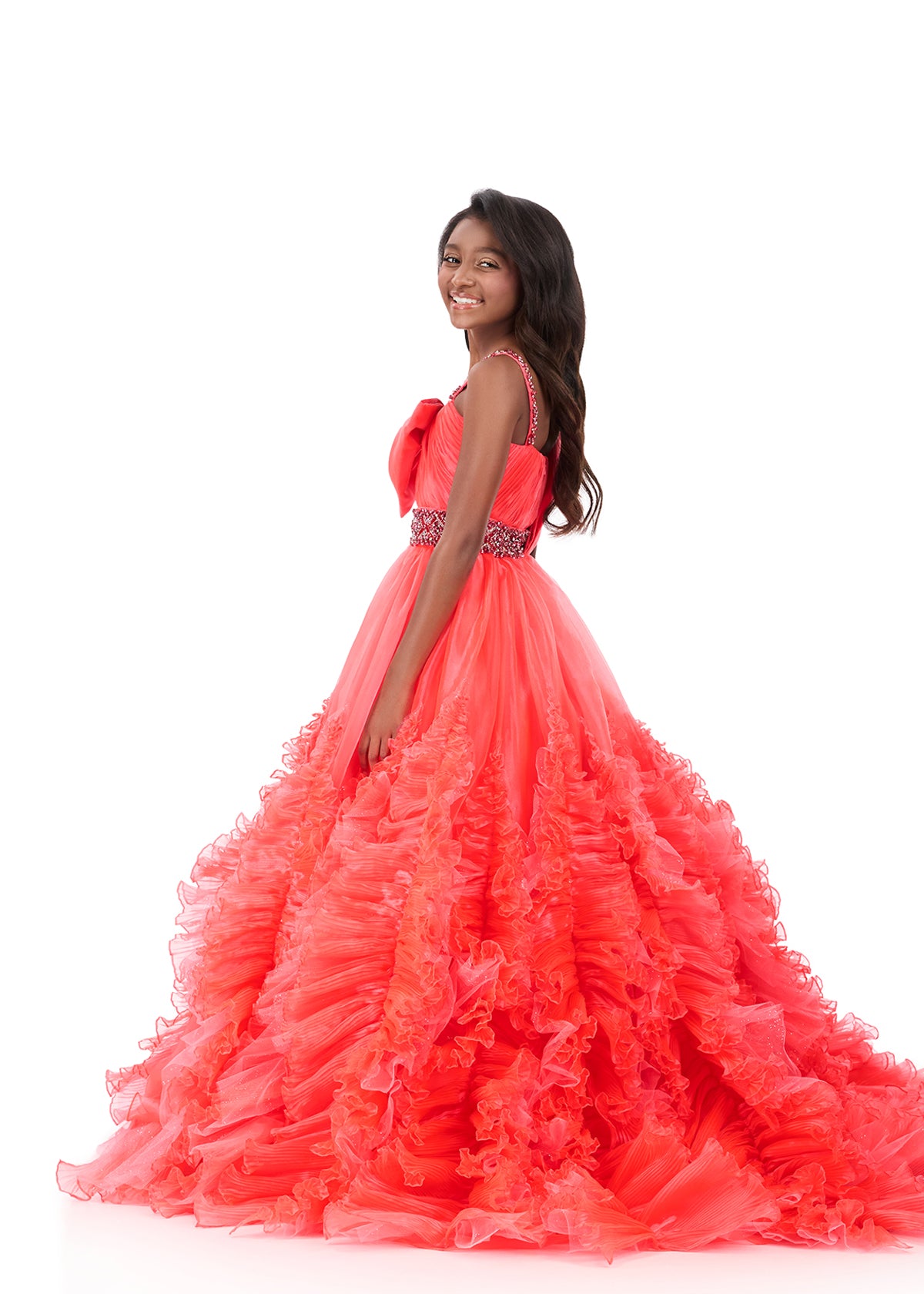 ASHLEYlauren Style 8338 Organza Kids Pageant Ball Gown