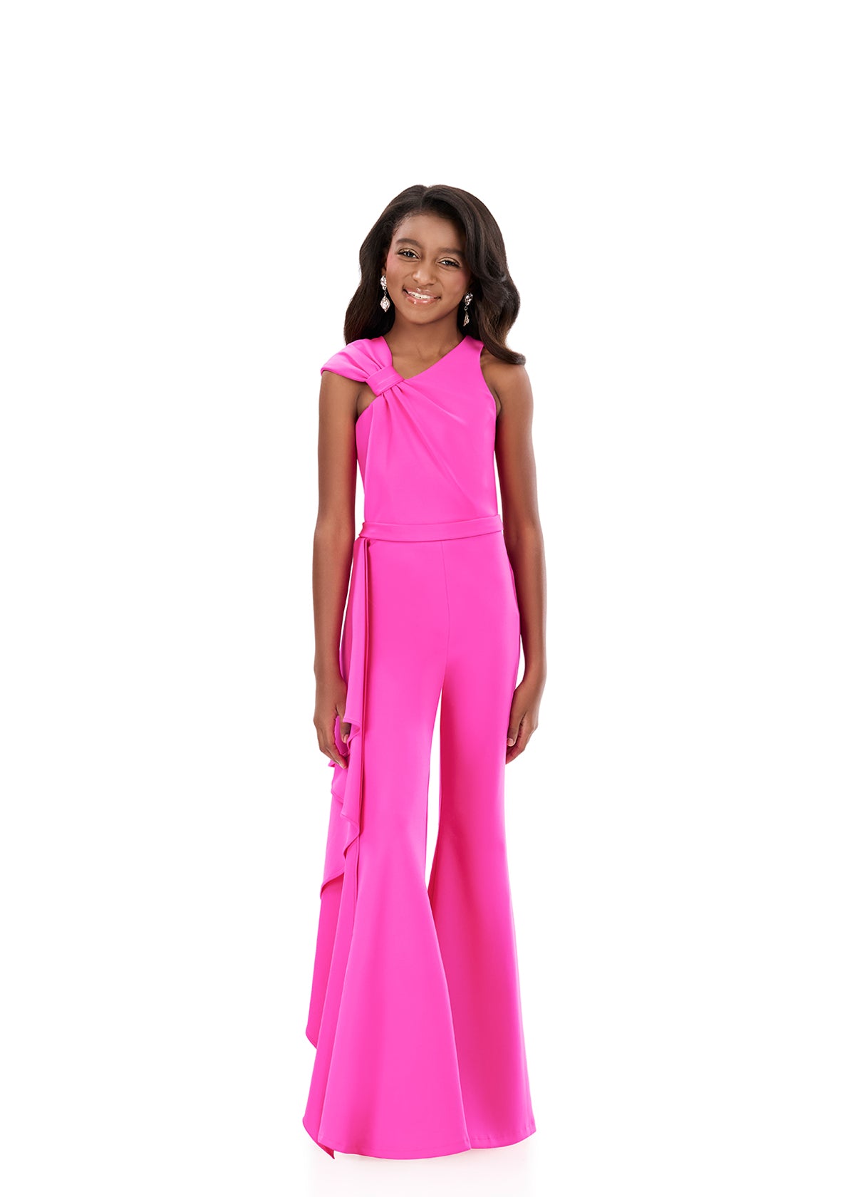 ASHLEYlauren Style 8343 Kids Pageant Scuba Jumpsuit