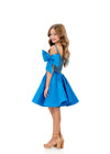 ASHLEYlauren 8354 | Peacock kids dress with embellished bodice and taffeta skirt