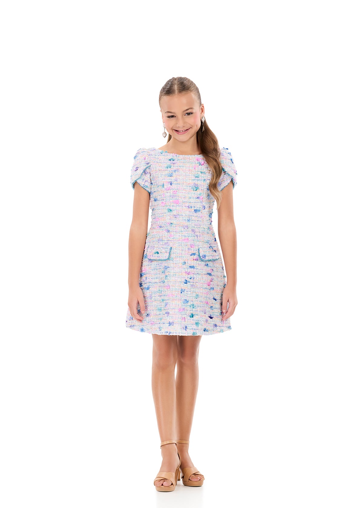 aqua pink tweed dress Speak Up Fuchsia Pink Tweed Dress, Small - The Mint Julep Boutique