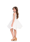 ASHLEYlauren 8397 Cocktail | White elegant cocktail dress with beautiful off the shoulder straps and a dazzling collar