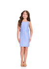ASHLEYlauren 8398 Cocktail | Beautiful periwinkle cocktail dress that is a bow detailed cocktail