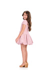 ASHLEYlauren 8402 Cocktail | Beautiful orchid tweed dress that features stunning buttons down the middle