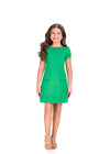 ASHLEYlauren 8405 Cocktail | Vibrant green interview dress that highlights stunning sleeves and pockets