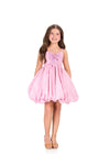 ASHLEYlauren 8409 Cocktail | Elegant light pink cocktail dress that features a beautiful pink sparkly bow