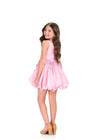 ASHLEYlauren 8413 Cocktail | Elegant pink floral cocktail dress that highlights stunning bows