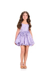 ASHLEYlauren 8413 Cocktail | Light purple kids floral cocktail that features sparkly bows