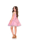 ASHLEYlauren 8417 Cocktail | Fun Fashion pink dress with sparkly collar and off the shoulder straps