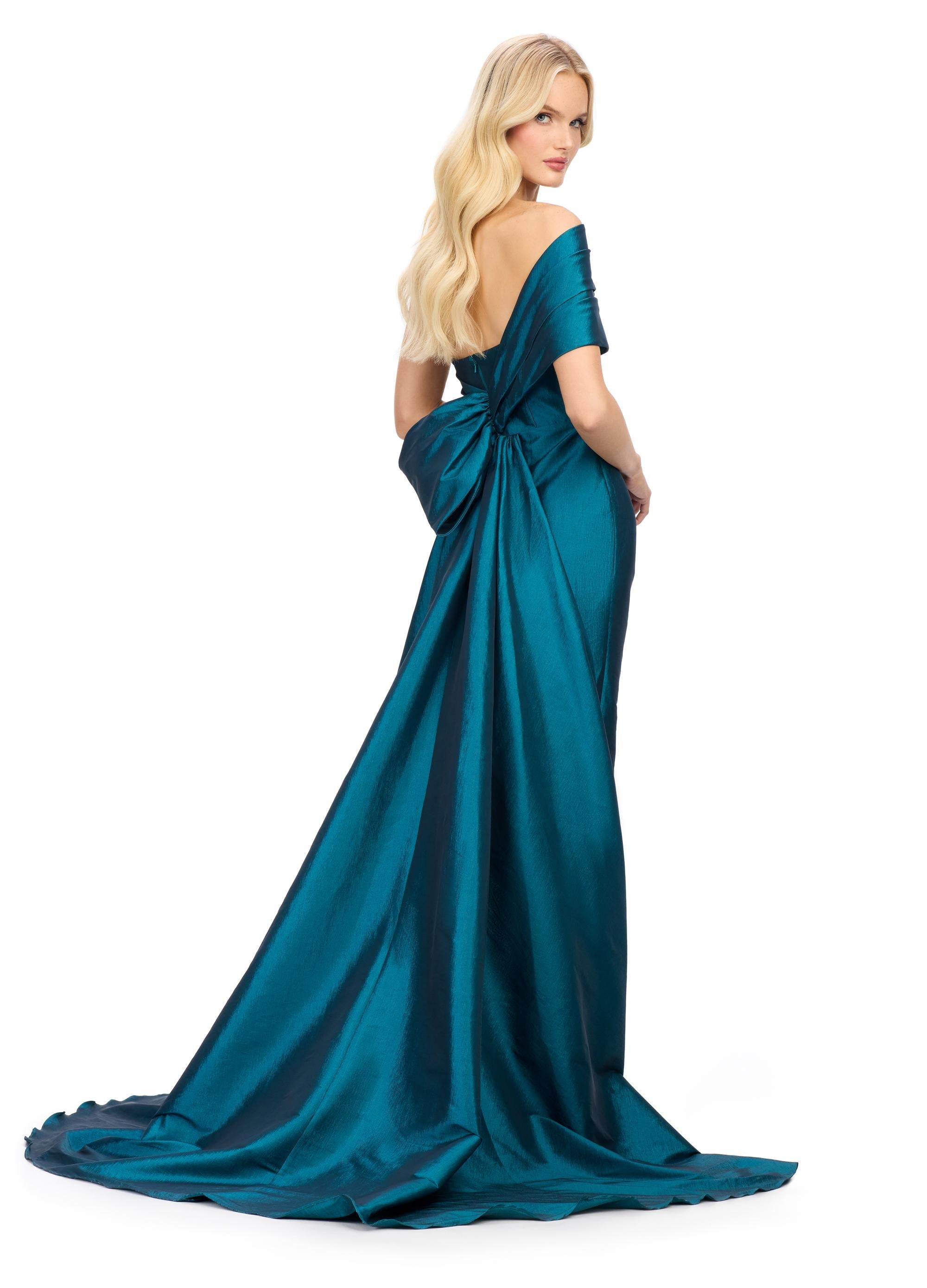 ASHLEYlauren 11727 One Shoulder Taffeta Gown ASHLEYlauren 11727 One Shoulder Taffeta Gown