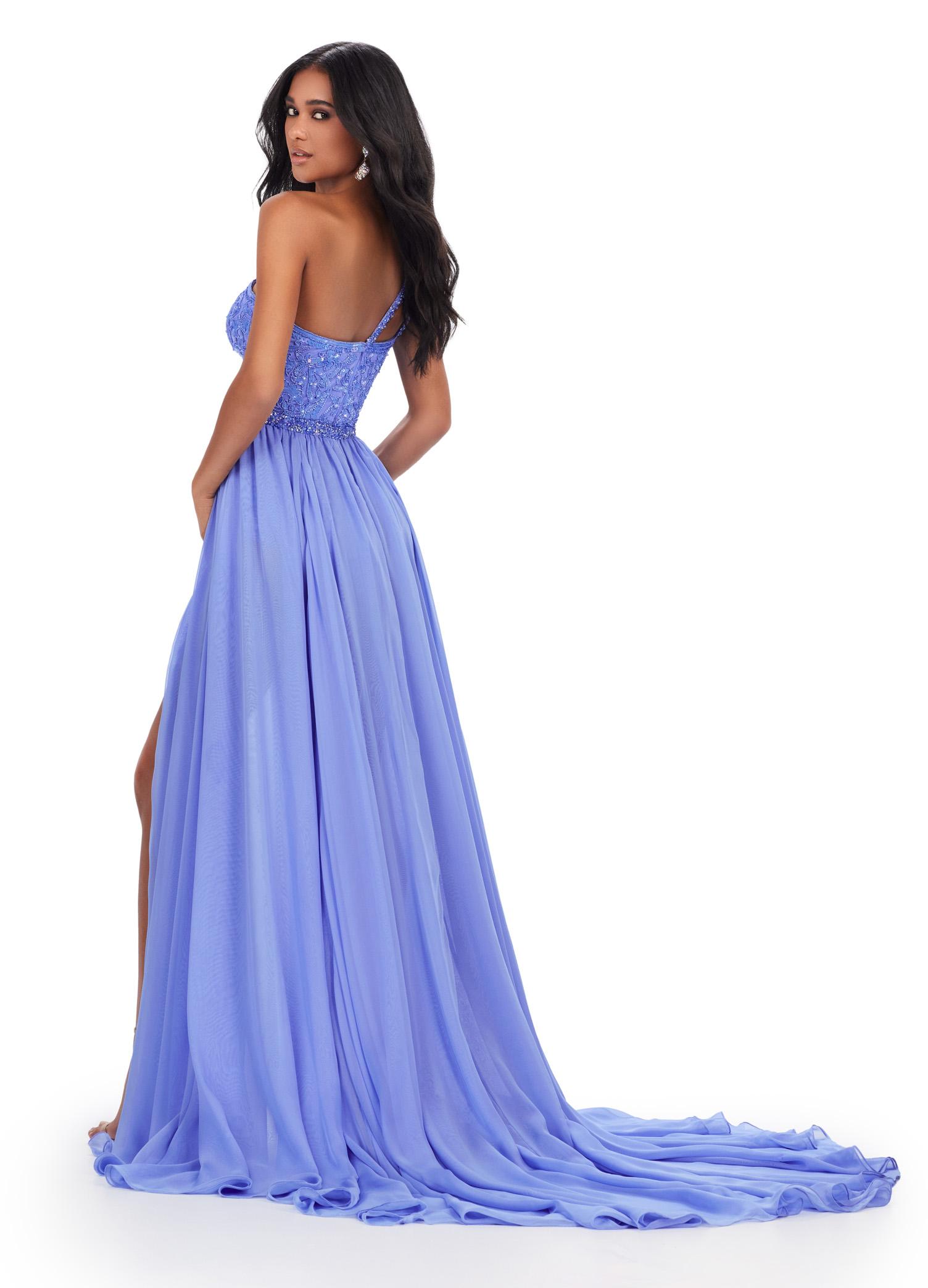 ASHLEYlauren 11460 One Shoulder Beaded Bodysuit Set