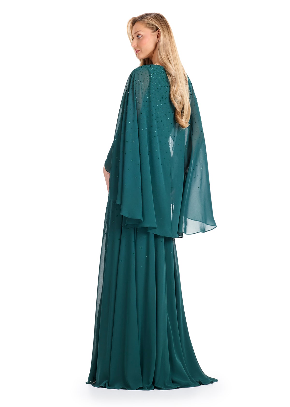 sachin and babi light blue dress Azari Floral Chiffon Kaftan Maxi Dress in Mint Green