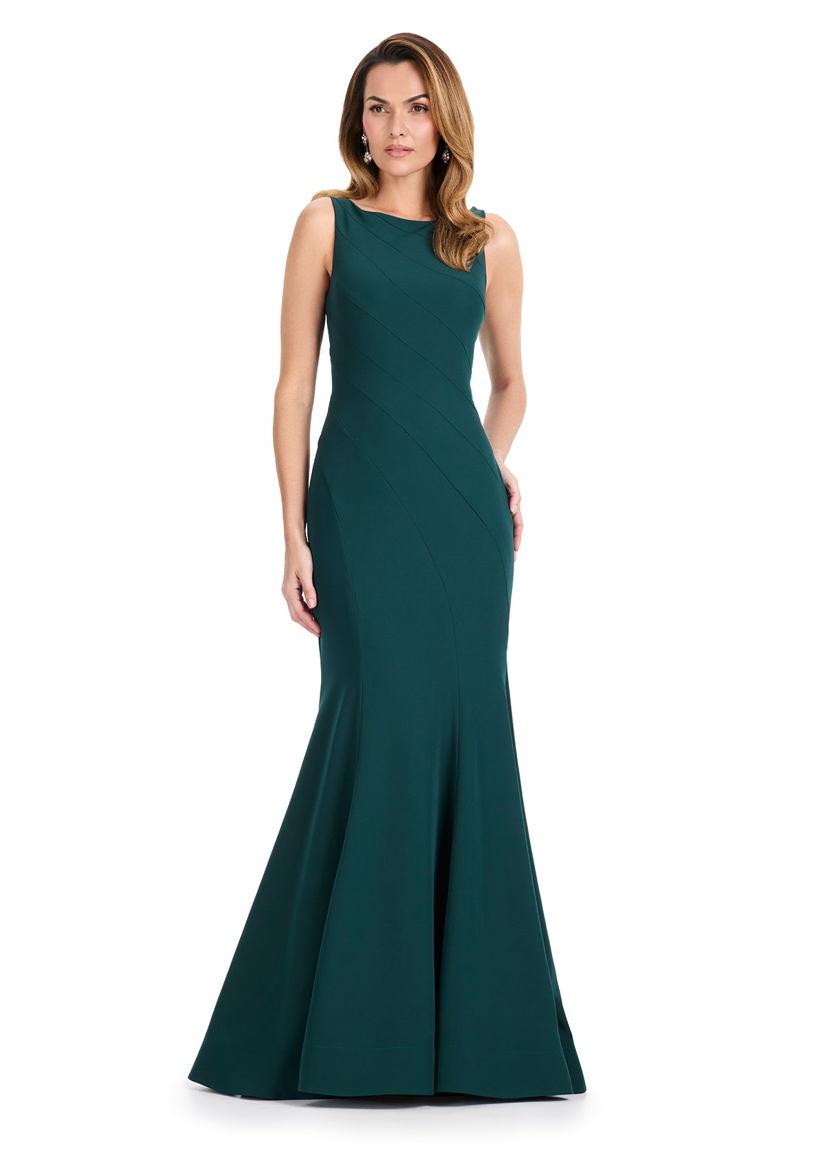 ASHLEYlauren E12121 Sleek Crepe Mermaid Evening Gown ASHLEYlauren E12121 Sleek Crepe Mermaid Evening Gown