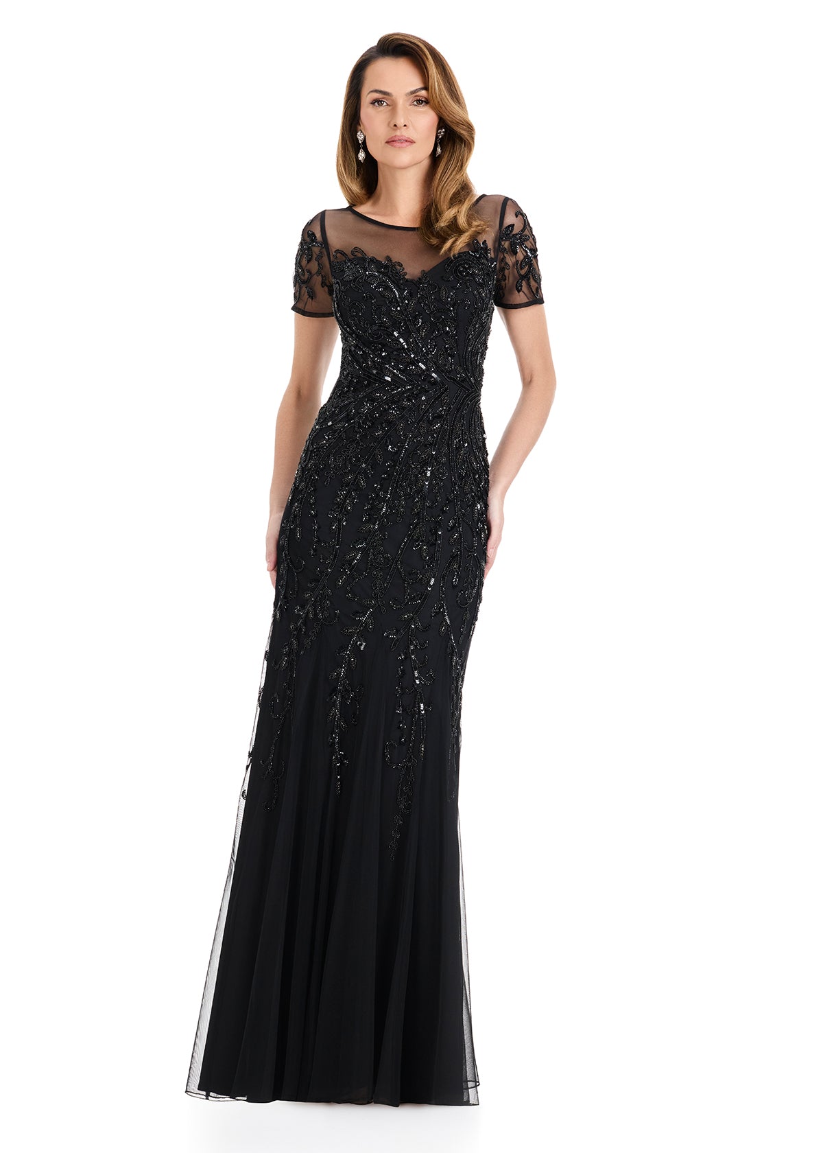 ashley alban black dress ASHLEYlauren 4737 Strapless Mid Length Cocktail Dress
