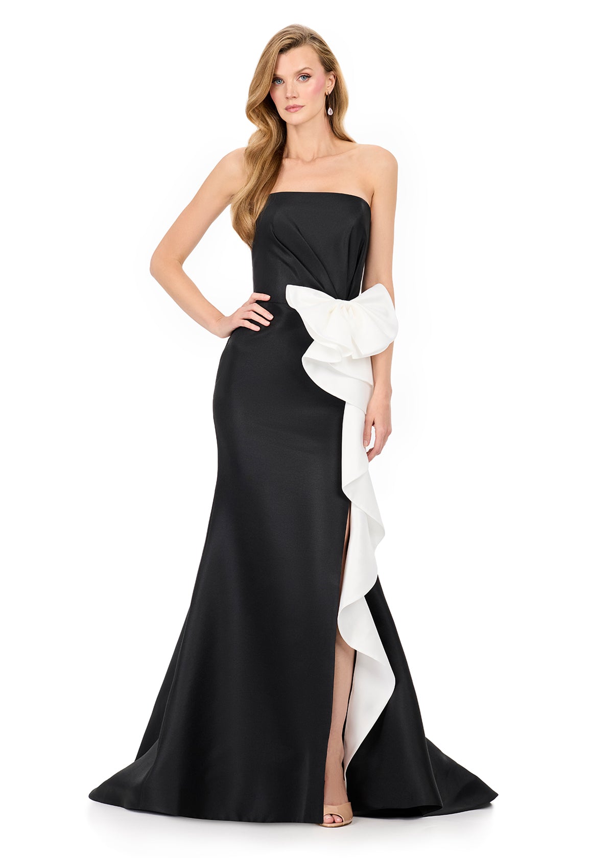 reiss black and white dress Acacia Contrast Sleeveless Maxi Dress - Black/White