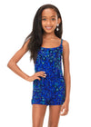 Front. Royal ASHLEYlauren Kids 8186 Hand Beaded Romper with 3D Appliques and Fringe Details