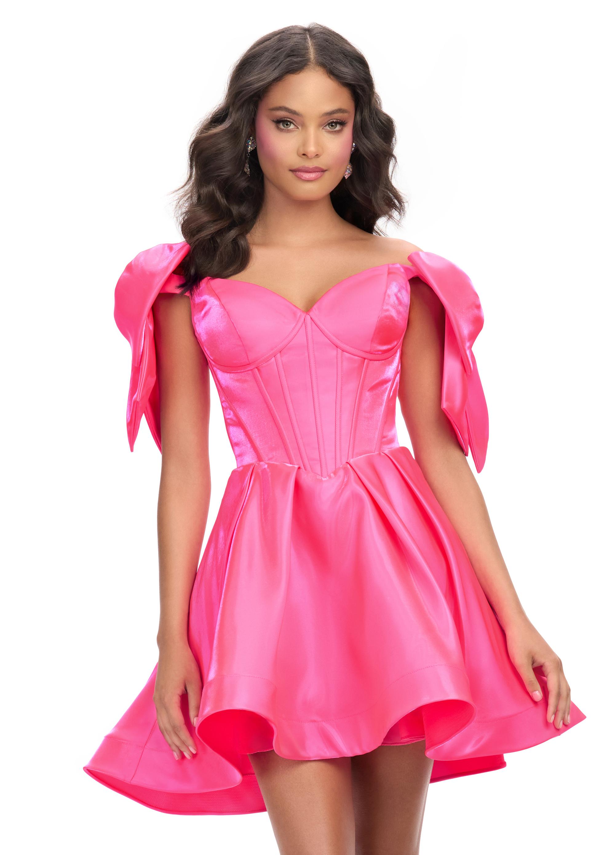ASHLEYlauren 4788 Off Shoulder Bow A Line Cocktail Dress ASHLEYlauren 4788 Off Shoulder Bow A Line Cocktail Dress