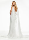 Ivory ASHLEYlauren 1868 Chiffon One-Piece Cape for Evening Gowns, Jumpsuits, and Rompers