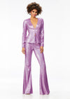 Lilac ASHLEYlauren 11223 – A stunning two-piece suit featuring a plunging sequin V-neckline blazer paired with fit & flare style pants. Perfect for making a bold, fashion-forward statement at your next event.
