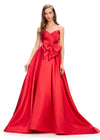 ASHLEYlauren 11770 – A stunning strapless mikado gown featuring a sweetheart neckline, oversized bow detail, and an elegant A-line ball gown skirt. Perfect for making a statement at any special occasion.