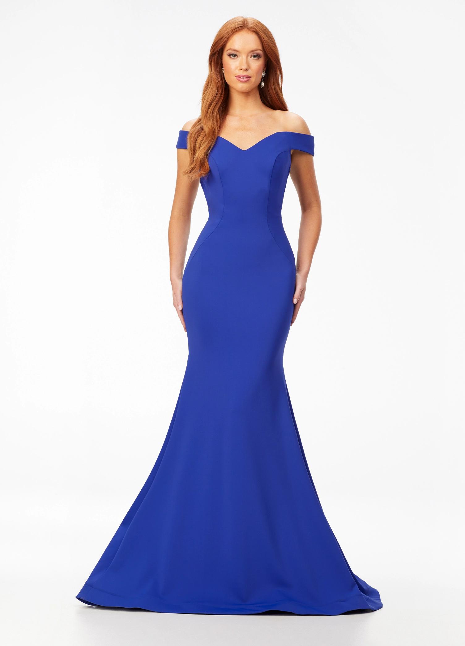ASHLEYlauren 11025 Off Shoulder Fit and Flare Gown ASHLEYlauren 11025 Off Shoulder Fit and Flare Gown