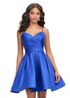 Royal ASHLEYlauren 4780 classic satin cocktail dress featuring delicate spaghetti straps, a sweetheart neckline, and an elegant A-line skirt for a timeless and sophisticated look.